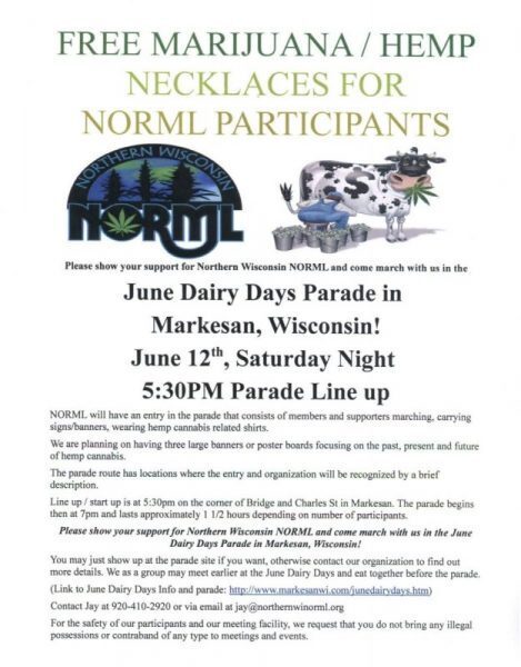 Come march with us in the June Dairy Days Parade in Markesan, Wisconsin!