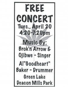 4/20 THC Tour Free Concert at Deacon Mills Park – Green Lake