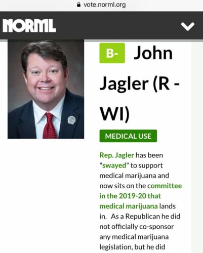 Rep. Jagler Position on Marijuana
