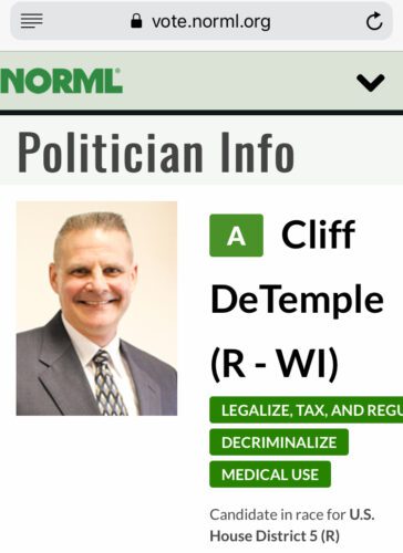 Cliff DeTemple Marijuana Position 
