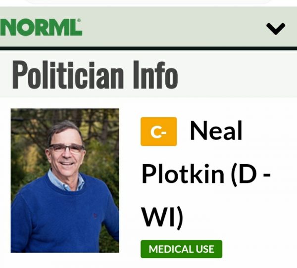 Neal Plotkin (D) Marijuana Rating