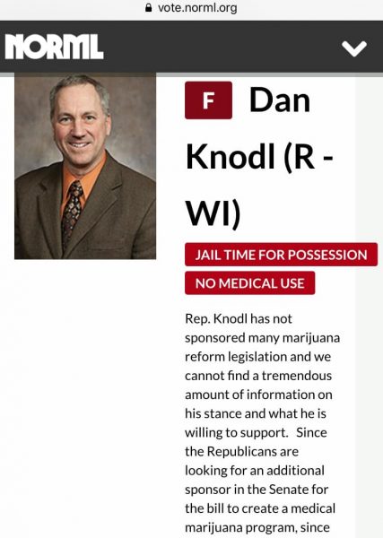 Rep. Dan Knodl (R) Marijuana Record